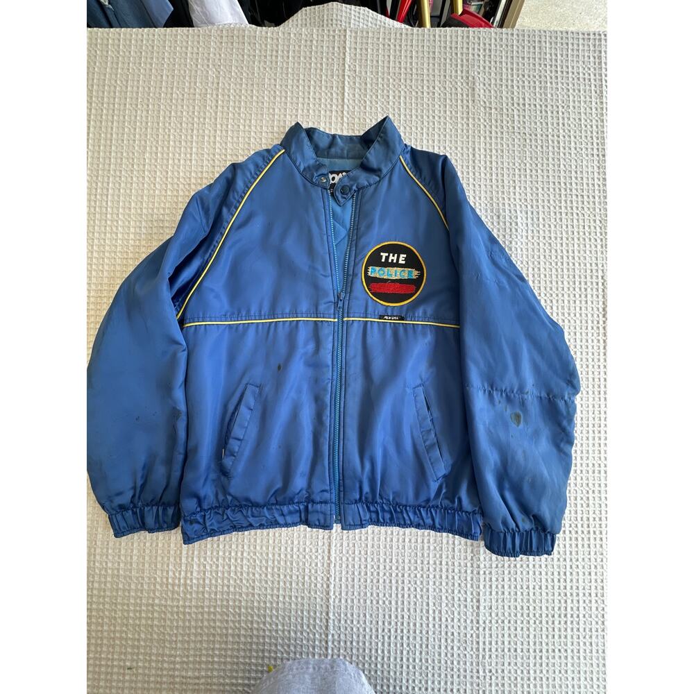 Vintage Men's size Lg The Police Synchronicty Jacket Blue 24X26 Band Jacket